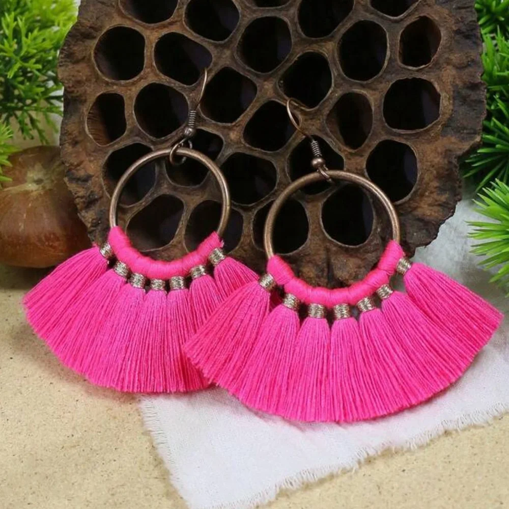 🔆 Neon Tassel Earrings 🔆 - Picture 1 of 2